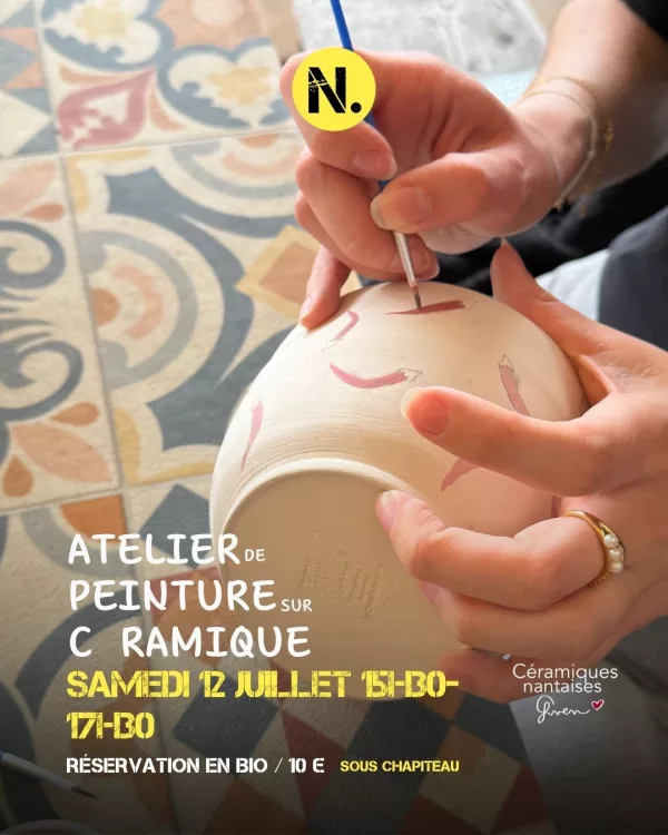 Atelier peinture sur céramique guinguette les nantais