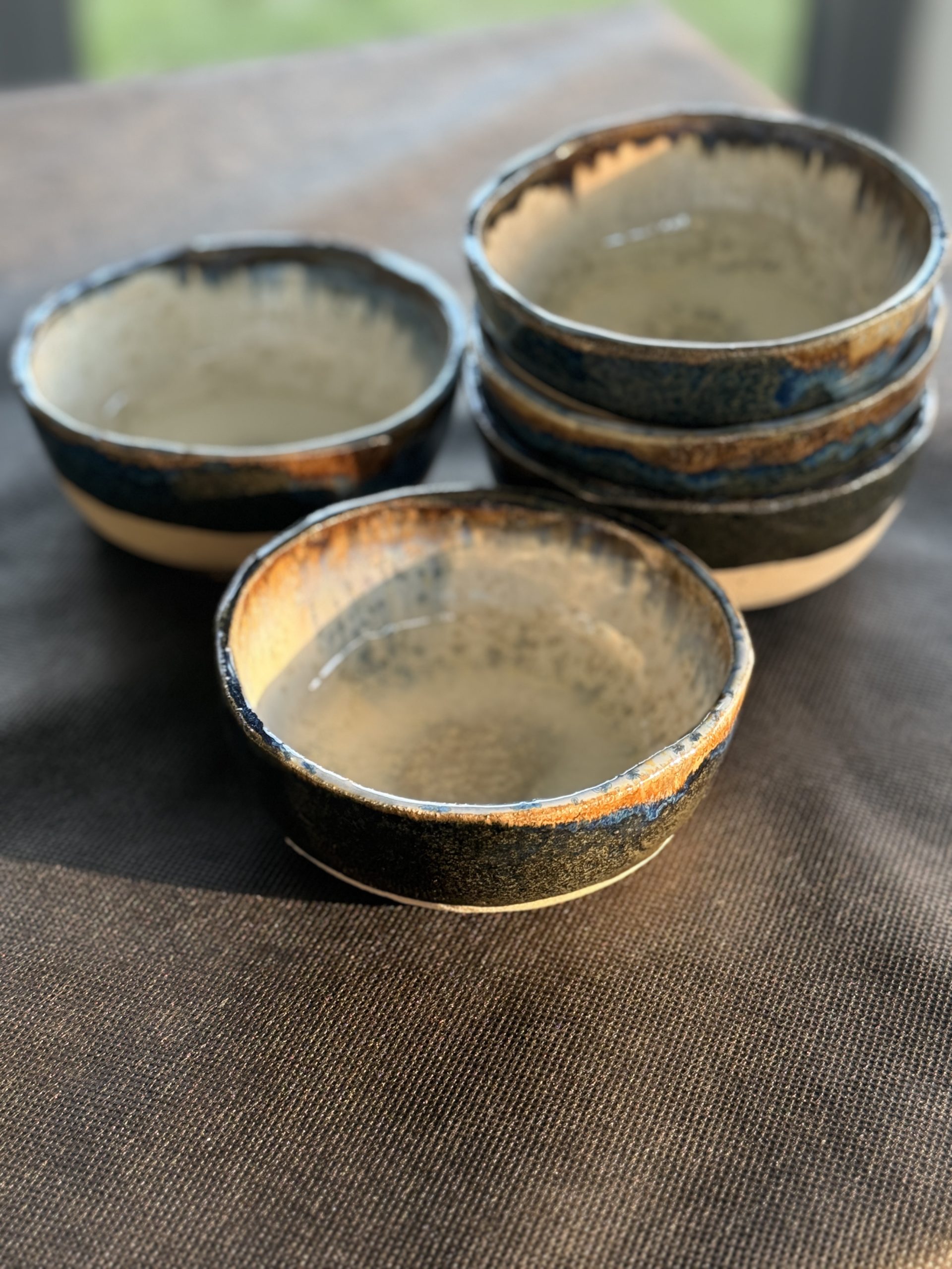 Bol bleu et blanc en grès - Eric Guérin Mare Aux Oiseaux